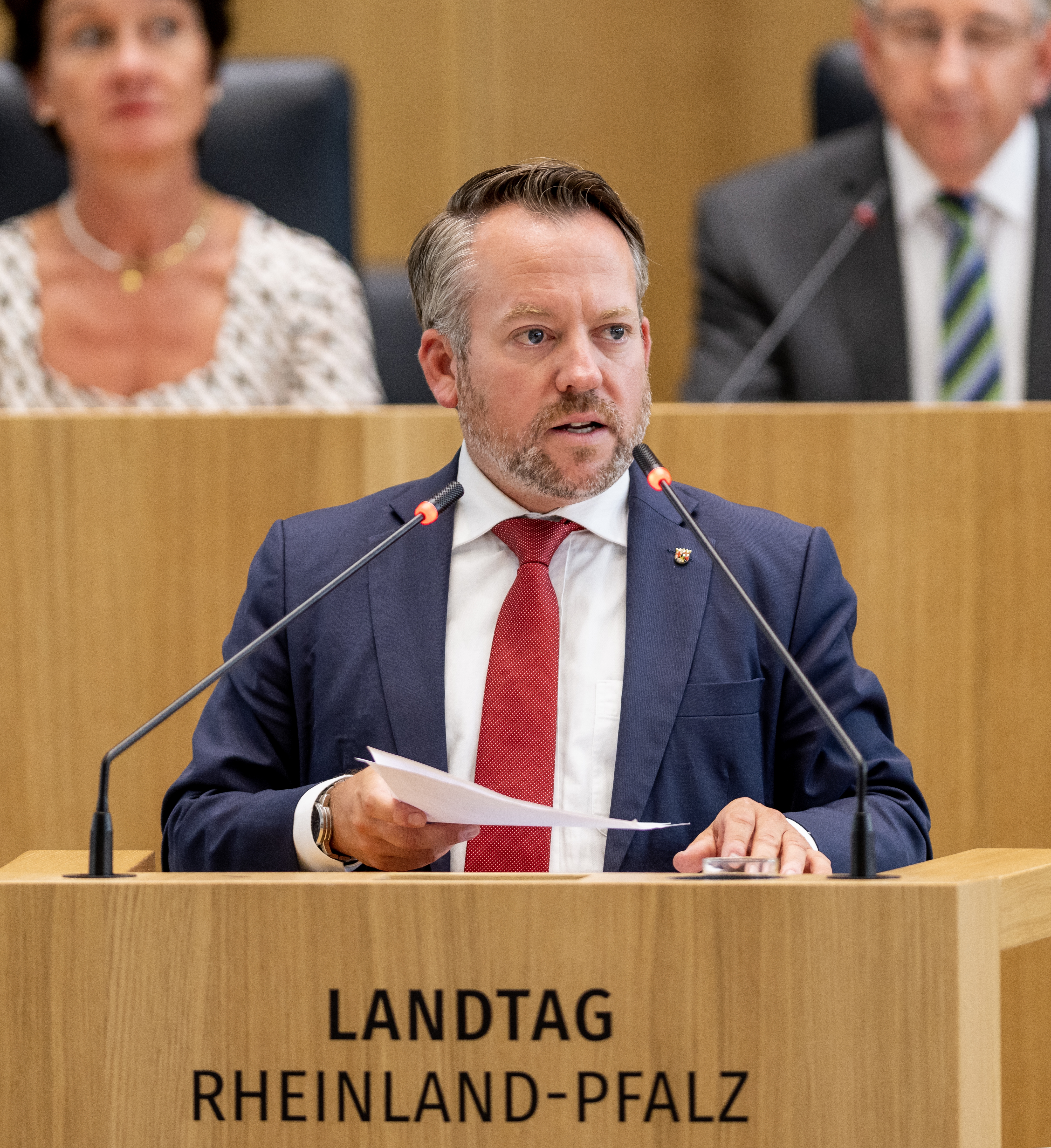 Stephan Wefelscheid,  FREIE WÄHLER-Landtagsabgeordnete in Rheinland-Pfalz, aufgenommen während der Debatte am 22.06.2023
